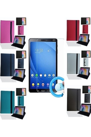 Ennar Samsung Galaxy Tab A9+ Lte Sm-x218 11'' Uyumlu Üniversal Standlı Kapaklı Tablet Kılıfı+nano Ekran Koruyucu Tablet Kılıfı