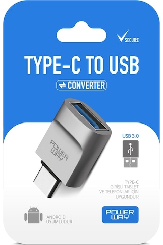 Type-c To Usb 3.0 Veri Aktarımı Otg Çevirici Adaptör