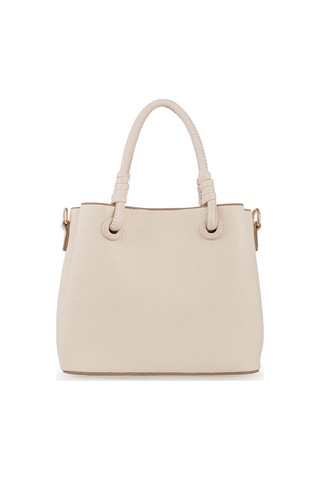 Bilik Deri Logo Detaylı Bej Kadın El Çantası Riv 145-r Bej