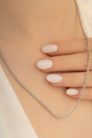 Kadın Çelik Kolye - 2 Mm Burma Model Çelik Kolye Çelik