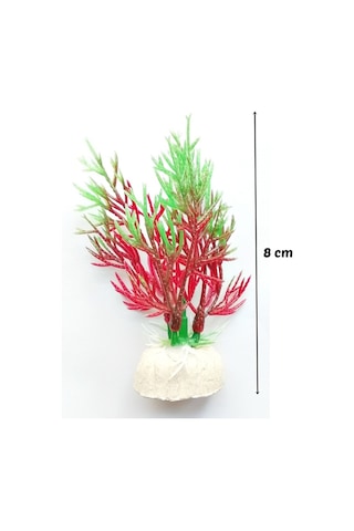 Plastik Süs Yapay Fanus Akvaryum Bitkisi Dekoru 8 Cm - Yeşil