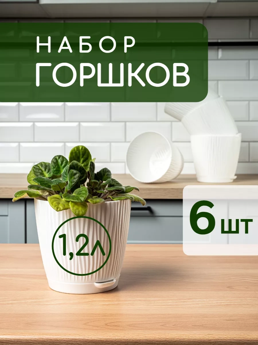 Al' Ternatıva Çiçek Saksısı 1.2l, 6 Adet 239823509