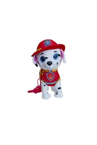 Paw Patrol Köpek Yürüyen, Havlayan Müzikli Tasmalı Kumandalı Peluş Oyuncak Paw Patrol Peluş Köpek, Paw Petrol Oyuncak Kırmızı