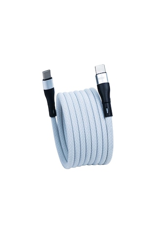 Bmcc-03 Beyaz Manyetik Usb-c-usb-c Kablo 2 M, 60 W Hızlı Şarj