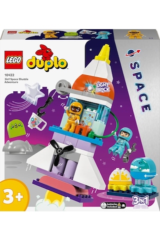LEGO® DUPLO® 3’ü 1 Arada Uzay Mekiği Macerası 10422 3+ Eğitici Oyuncak Yapım Seti - 58 Parça