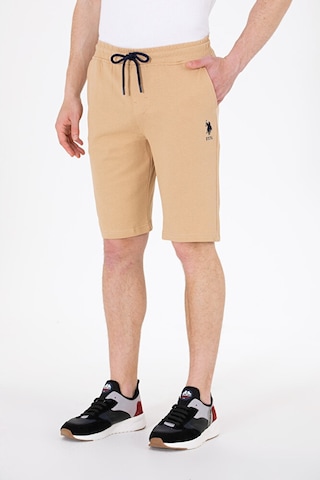 U.S. Polo Assn. Erkek Camel Örme Şort 50263258-vr015 Çok Renkli
