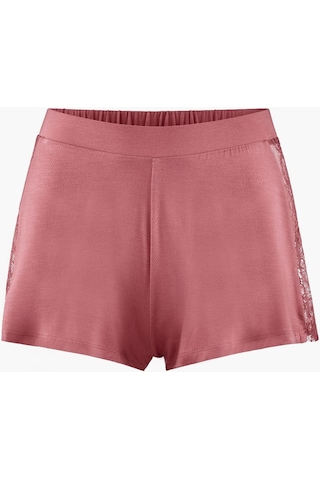 Aubade Lazy Days Shorty Modal Ve Ipek Karışımı Dantelli Şort Külot Pembe