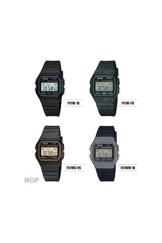 Casio F 91 Modeli Siyah Silikon Saat Kordonu