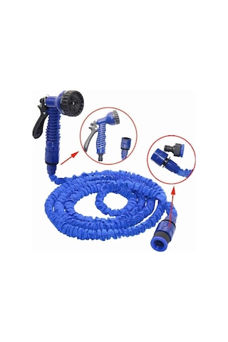 30 Metre Bahçe Sulama Araç Yıkama Hortumu 7 Kademeli  Başlık