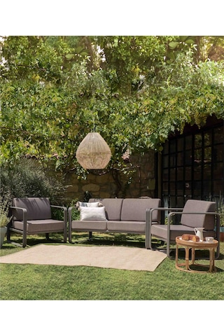 Koza Home Nea Kahverengi Bahçe Koltuğu Antrasit İskelet 7002 Kahverengi