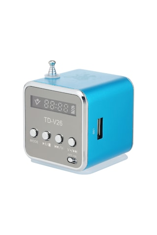 Yunboo Mavi Mini Hoparlör - Taşınabilir Tf Kart/usb Destekli, Fm Radyo, 3.5mm Girişli Müzik Çalar Bilgisayar/ Telefon/mp3 Uyumlu