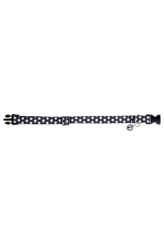 Desenli Zilli Ayarlanabilir Kedi Boyun Tasması 22-30 Cm Siyah-18483