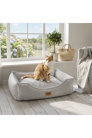 Lepus Dolce Premium Kedi Ve Köpek Yatağı Açık Gri Small 249-54011.01