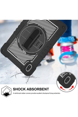 Huawei Matepad Se 11 2024 İçin Tablet Kılıfı Silikon + Pc Kickstand Omuz Askısı İle Darbeye Dayanıklı Kapak