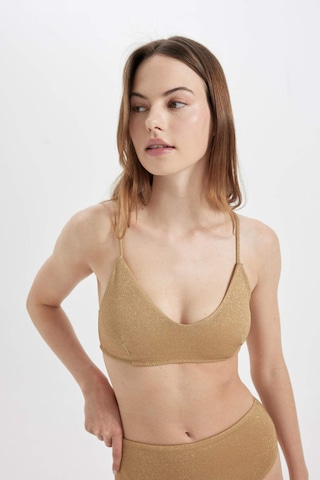 DeFacto Regular Fit Parlak Kumaş Bikini Üstü-Fall in Love C3181AX24SMYL275