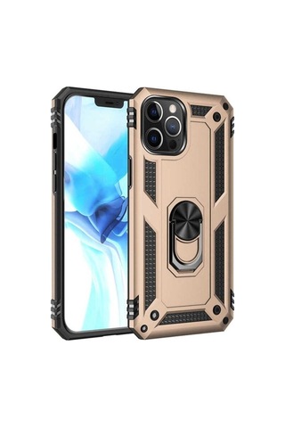 Apple Uyumlu iPhone 12 Pro Max Kılıf Zore Vega Kapak Gold