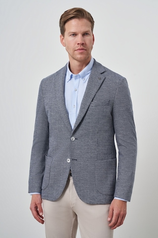 Morven Erkek Lacivert Örme Slim Fit Mono Yaka Ceket 25ms002021200 Lacivert