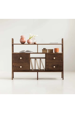 Woodesk Fuerte, Ahşap, Dolap Ve Konsol, 140x115, Ceviz Renk