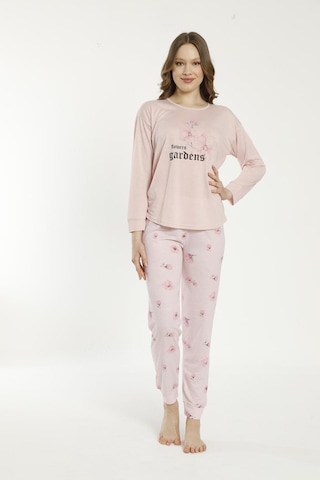 Estiva 22135 Kadın Çiçek Desenli Uzun Kollu Viskon Pijama Takımı 001