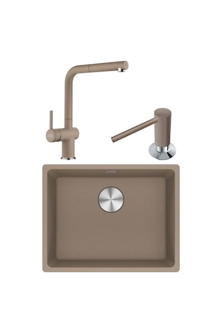 Franke Maris Mrg 110-52 Granit Eviye + Active Plus 2.0 Armatür + Oyster Sıvı Sabunluk Set 3'lü