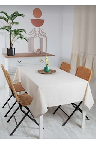 Organik Ham Keten Masa Örtüsü 160x220 Cm Organik Ham Keten Masa Örtüsü 160x220 Cm