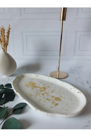 Cre Art Dekoratif Stand Alçı Aksesuar Tepsi 150202710 Gri