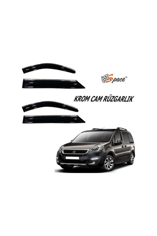 Krom Cam Rüzgarlığı 1.2Mm Peugeot Partner Tepe 2010-2015 2'Li -