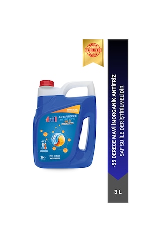 Doill -55 / -56 Derece Hazır Karışım 3 Litre Mavi Antifriz - G11