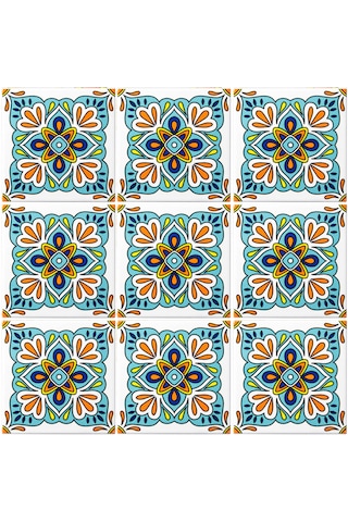 Can Seramik – 10x10 Cm. Cç-97 Kütahya Çini Karo 5'li 1 Paket