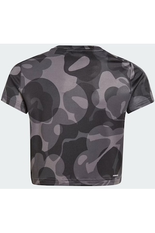 Adidas Essentials Aeroready Seasonal Print Crop Çocuk Tişört C-adııa3021c40a00 Siyah