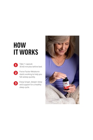 Force Factor 3mg, Drug-free Supplement, Vegan, Non-g...