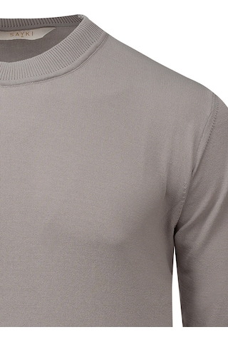 Hatemoğlu Gri Regular Fit Yarım Balıkçı Yaka Rayon Kazak 2977635 Gri