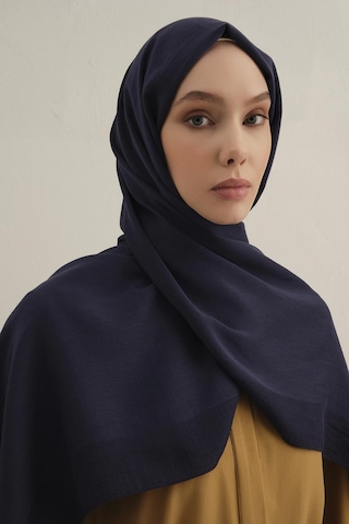 Armine Düz Lyocell Şal - Lacivert 02