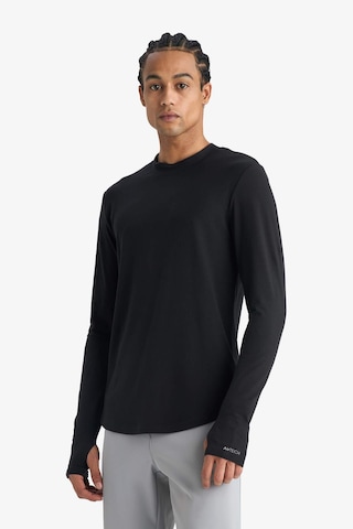 Defacto Defactofit Slim Fit Dar Kesim Dik Yaka Sporcu Uzun Kollu Body F2422ax25wnbk81 Siyah