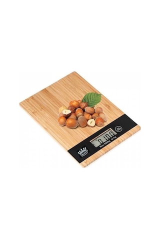 Dijital Lcd Mutfak Tartısı Terazisi 5kg Bambu Desenli Lisinya