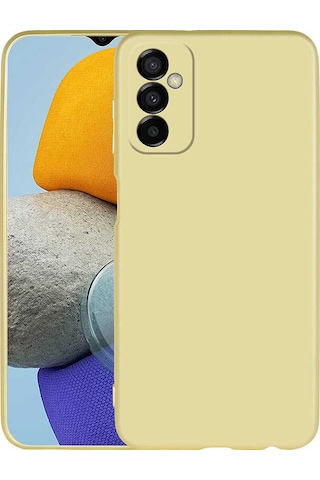 Samsung Uyumlu Galaxy M23 Kılıf Zore Premier Silikon Kapak Gold