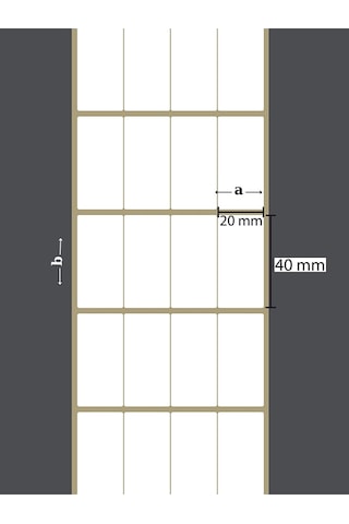 40x20 Mm Termal Barkod Etiketi Yan Yana 4 Sıra Yaıpışkanlı Etiket 1 Rulo 4000 Adet Diğer