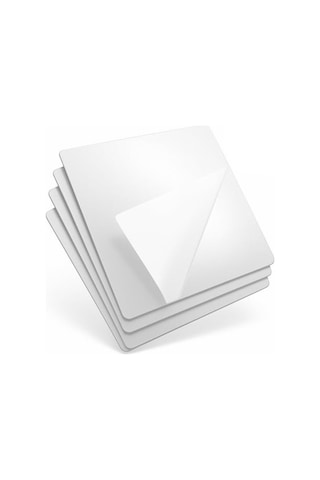 Kendinden Yapışkanlı Pleksi Ayna Levha, Kırılmaz Akrilik, 5x5 Cm Açık Gri