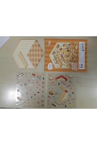 Kendi Evini Kendin Dekorla Sticker Seti Ayıcık 3d Tasarım Odası Dıy Mini Ev Sahneleri Çok Renkli