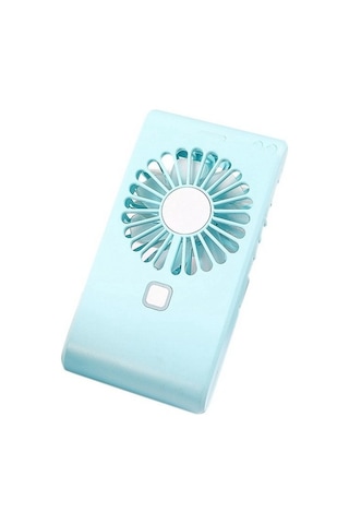Mini Taşınabilir Soğutma Boyun Fanı, Küçük Usb Düşük Gürültü El Kişisel Masa Fanı, Açık Hava Için Makyaj Aynası Standı, Mavi 6527 Renkli