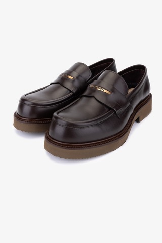 Valmenti Erkek Hakiki Deri Kahverengi Loafer Ayakkabı 1111 Sh5802 Erk Sk25-26 Kahve Antık Kahverengi