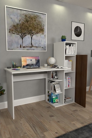 Moonlife Diamond Dolaplı Çalışma Masası Ceviz