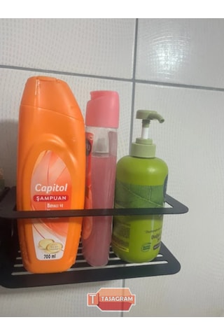 Metal Banyo Şampuanlık Siyah