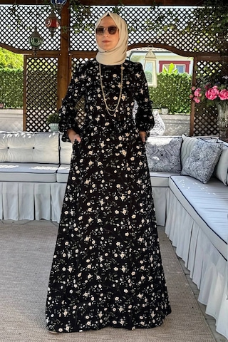 Rabia Şamlı Bihter Siyah Elbise Normal