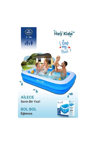 Heykida Swim Safe Dikdörtgen Havuz 305x183x50 Mavi