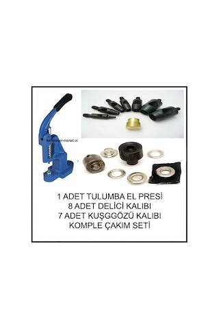 Tulumba El Presi Kuş Gözü Delme ve Çakım Komple Set