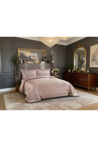 Kapreo Home Flame Sephora Premium Yatak Örtüsü Seti 240 X 260 Toprak Rengi