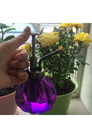 Suntek Antik Bitki Çiçek Sulama Pot Şişe Bahçe Mor
