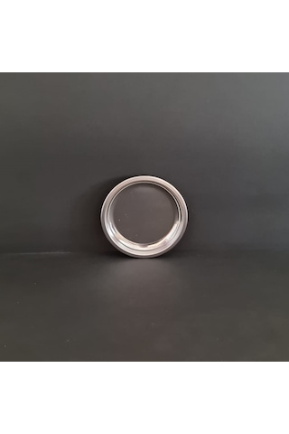 6 Adet Paslanmaz Çelik Diplomat Tabak 430 Kalite Tatlı & Pasta Servis Tabağı 11 Cm Gümüş