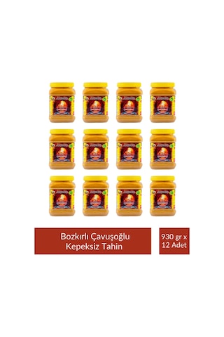 Odun Ateşinde Bozkır Tahini Kepeksiz 930 Gr X 12'li Paket